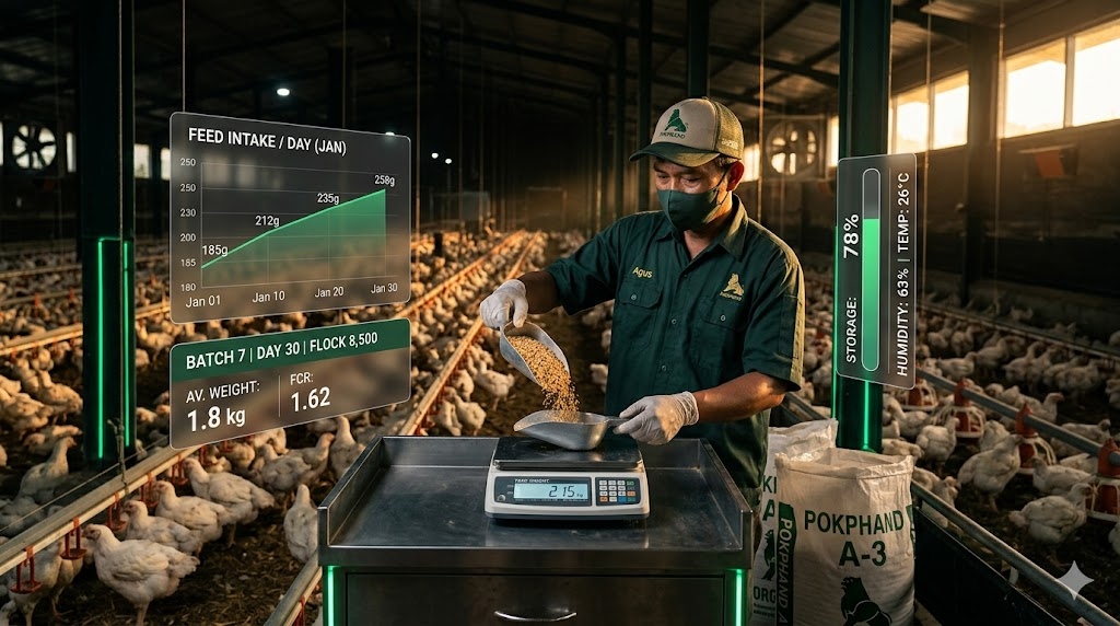 Cara Menghitung FCR Ayam Broiler dengan Benar (Rumus + Contoh Nyata)